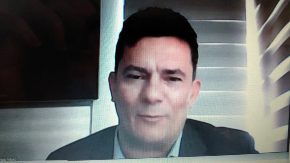 Moro fala em live de grupo de empres&aacute;rios sobre sua experi&ecirc;ncia contra corrup&ccedil;&atilde;o &mdash; Foto: Reprodu&ccedil;&atilde;o