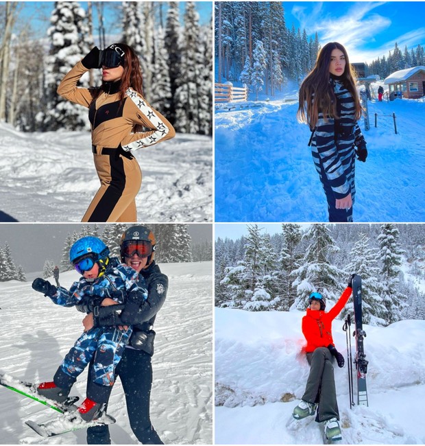 Famosos aproveitam férias de verão para curtirem estações de esqui (Foto: Reprodução / Instagram)