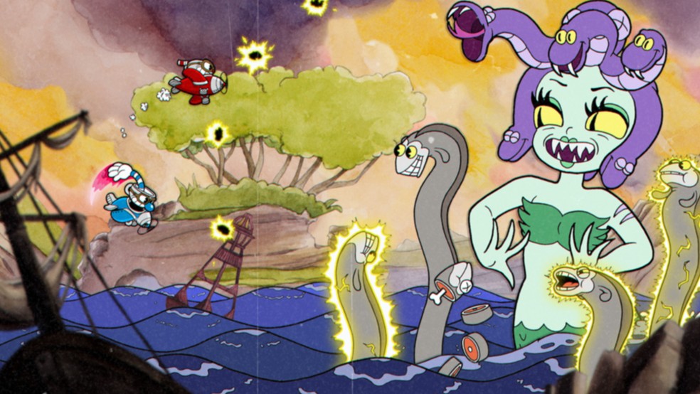 'Cuphead' tem estilo artístico de cartuns dos anos 1930 e dificuldade de games como 'Mega Man' (Foto: Divulgação)