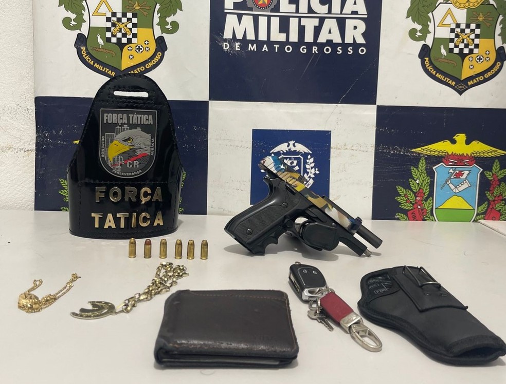 Materiais apreendidos pela PM  — Foto: Polícia Militar