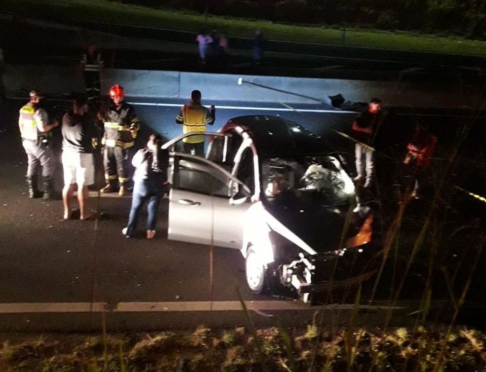 Motorista do carro atingido pelo veículo na contramão em Marília sofreu ferimentos leves  — Foto: Arquivo pessoal 