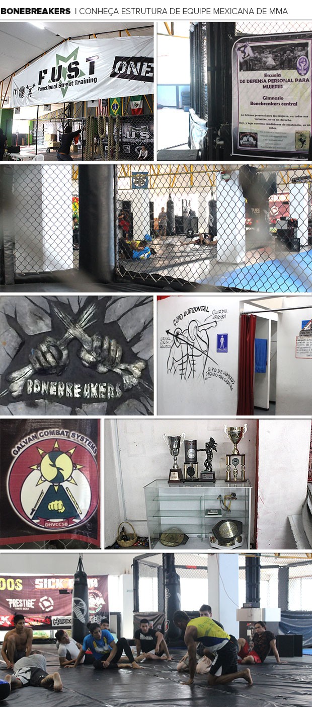 Mosaico - Bonebreakers | Conheça estrutura de tradicional equipe mexicana de MMA 2 (Foto: Editoria de Arte)