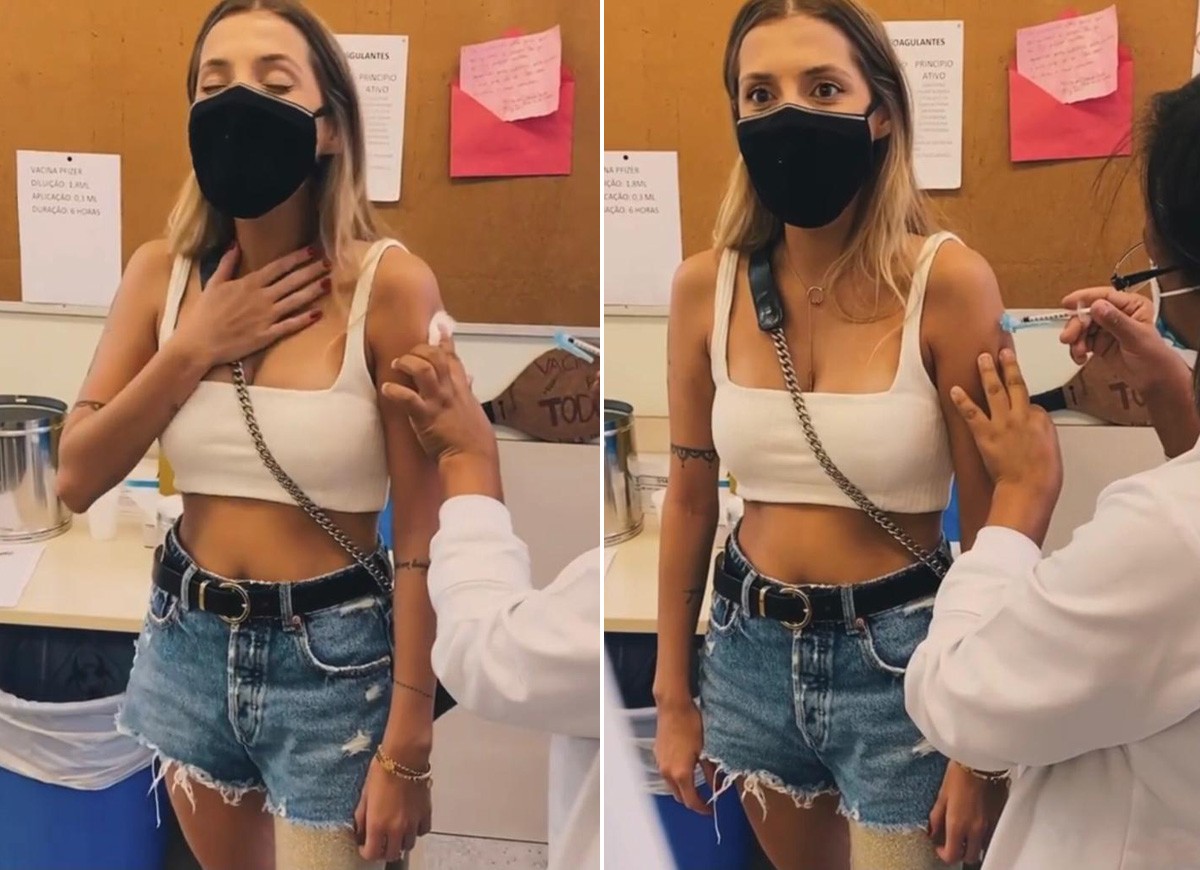 Paola Antonini é vacinada contra o novo coronavírus (Foto: Reprodução/Instagram)
