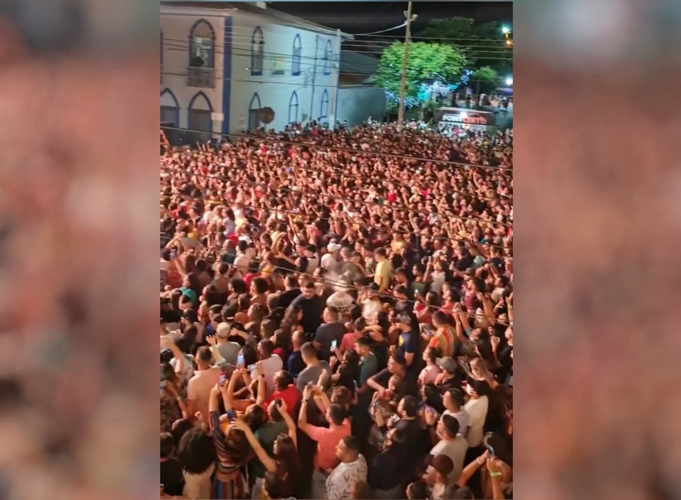 Evento com aglomeração em Aracati é alvo de investigação do Ministério Público. — Foto: Reprodução