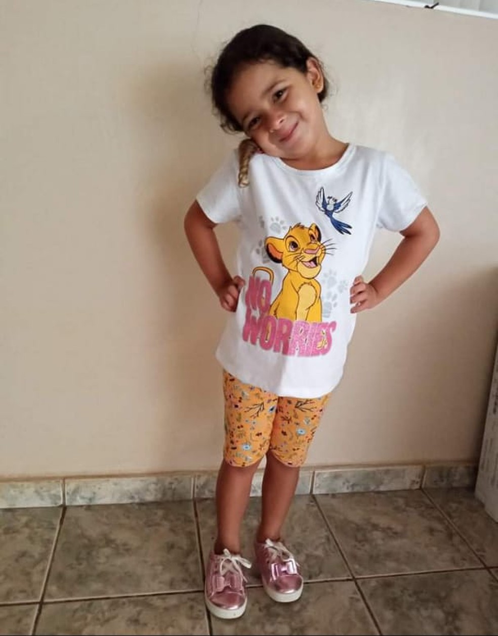 Vitória Oliveira, de 4 anos, atropelada na DF-130, na Rajadinha  — Foto: Arquivo pessoal