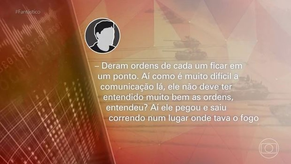 Fam&iacute;lia de brasileiro morto na guerra da Ucr&acirc;nia recebeu noticia por &aacute;udio &mdash; Foto: Reprodu&ccedil;&atilde;o do Fant&aacute;stico 