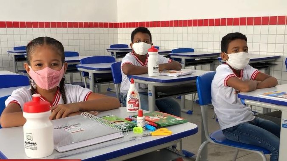 Sala de aula em Sertânia, no Sertão — Foto: Divulgação