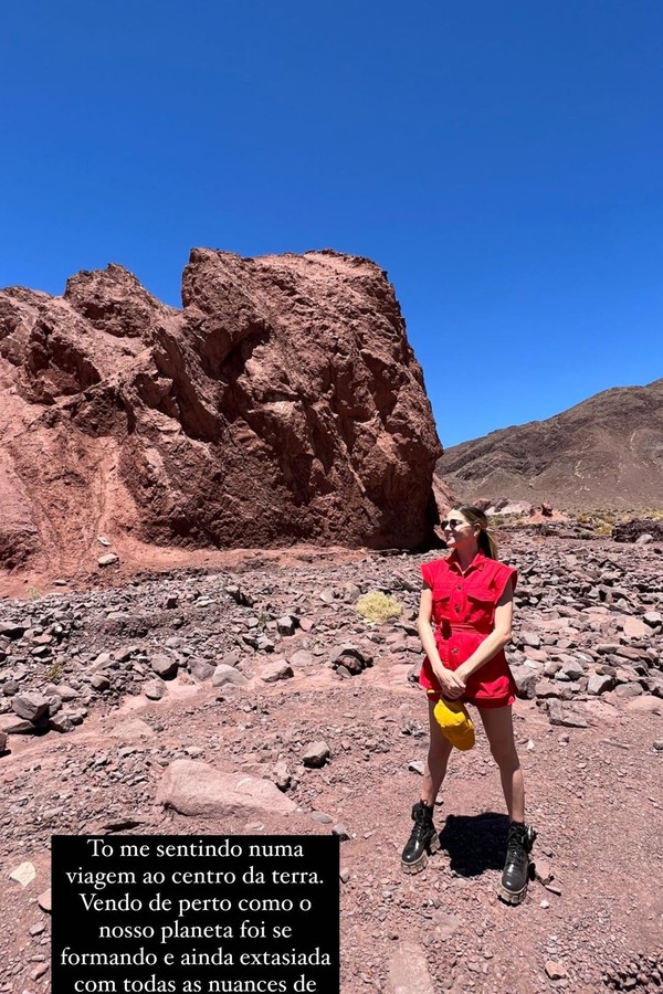 Leo Martins e Luma Costa estão no Deserto do Atacama, no Chile (Foto: Divulgação)