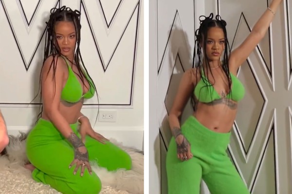 Rihanna mostra barriga sequinha e afasta rumores de gravidez (Foto: Reprodução/Instagram)