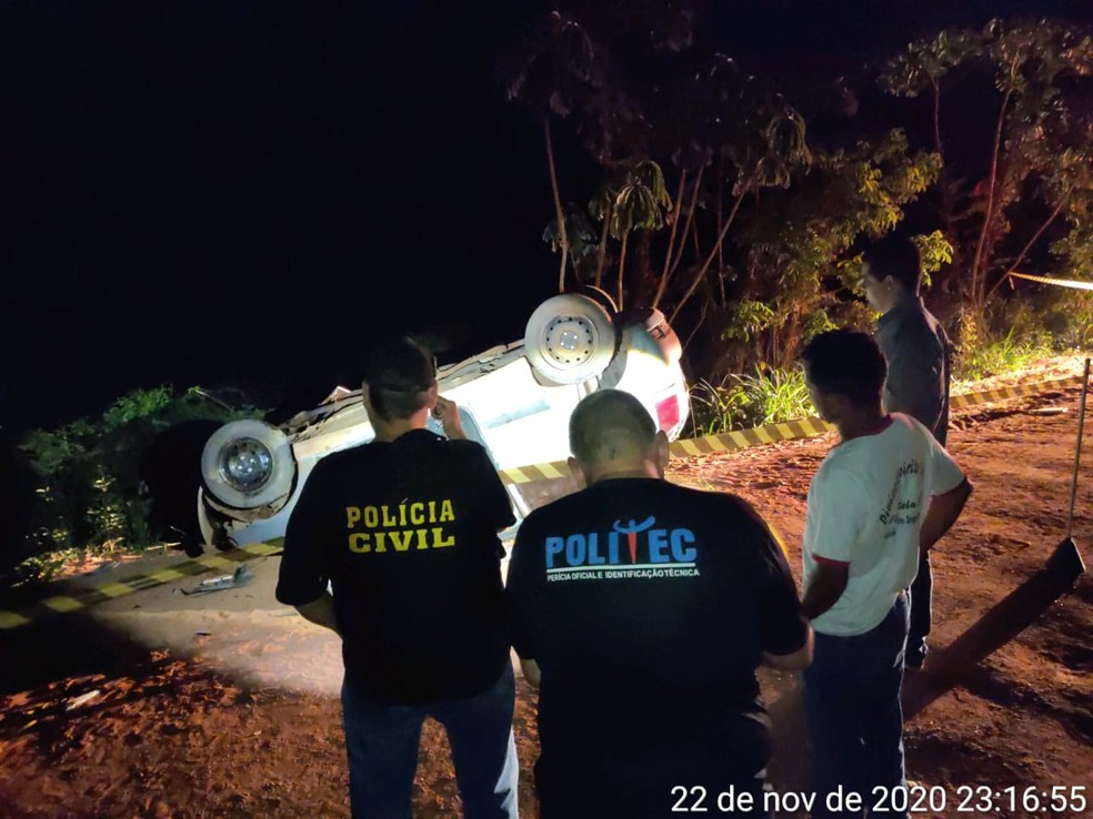 Acidente matou duas crianças e uma mulher em Vila Bela da Santíssima Trindade — Foto: Polícia Civil de Mato Grosso