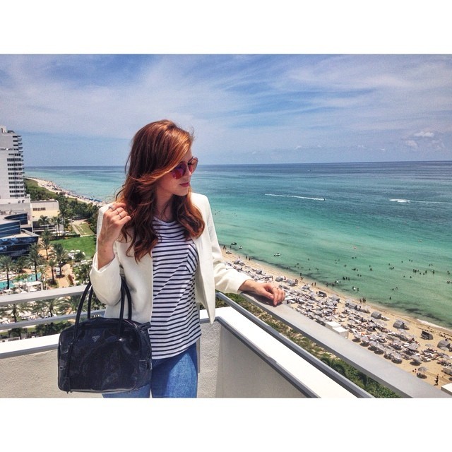 Sophia compartilha a vista do hotel com os fãs, no Instagram (Foto: Instagram)