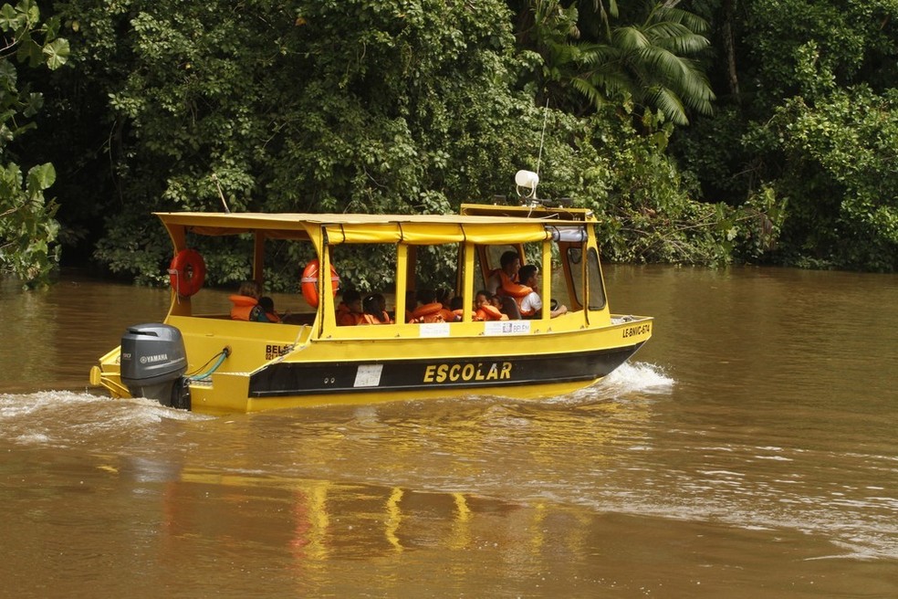 Transporte escolar fluvial em Rondônia. — Foto: Foto ilustrativa/Oswaldo Forte/ Comus 