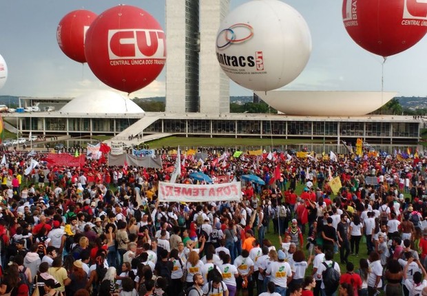 Caravana Ocupa Brasília é movimento das centrais sindicais (Foto: Agência Brasil)