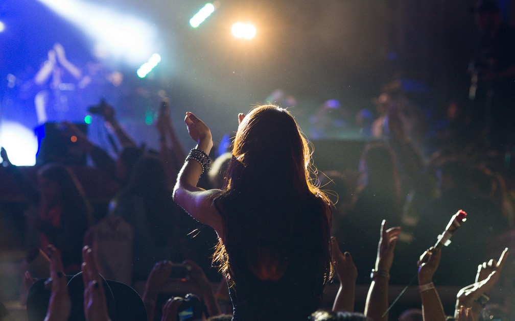 Público lotou a arena de Barretos 2017 para assistir o show de Gusttavo Lima (Foto: Érico Andrade/G1)