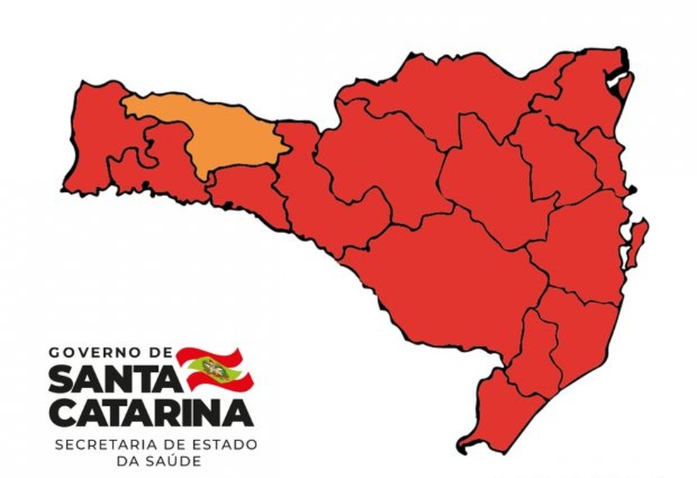 Matriz de Risco em 3 de abril de 2021 &mdash; Foto: SES/Divulga&ccedil;&atilde;o
