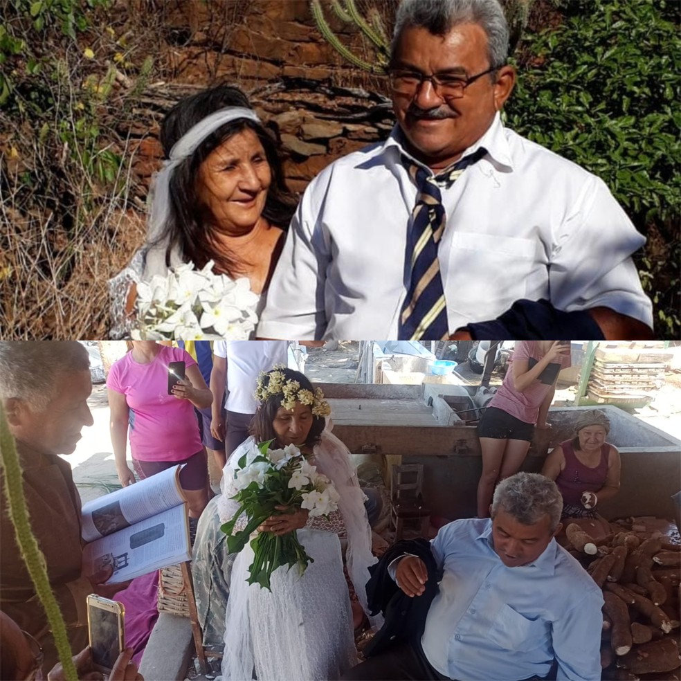 Casados há 46 anos, idosos comemoram aniversário de casamento todos os anos em locais diferentes no Piauí — Foto: Arquivo Pessoal