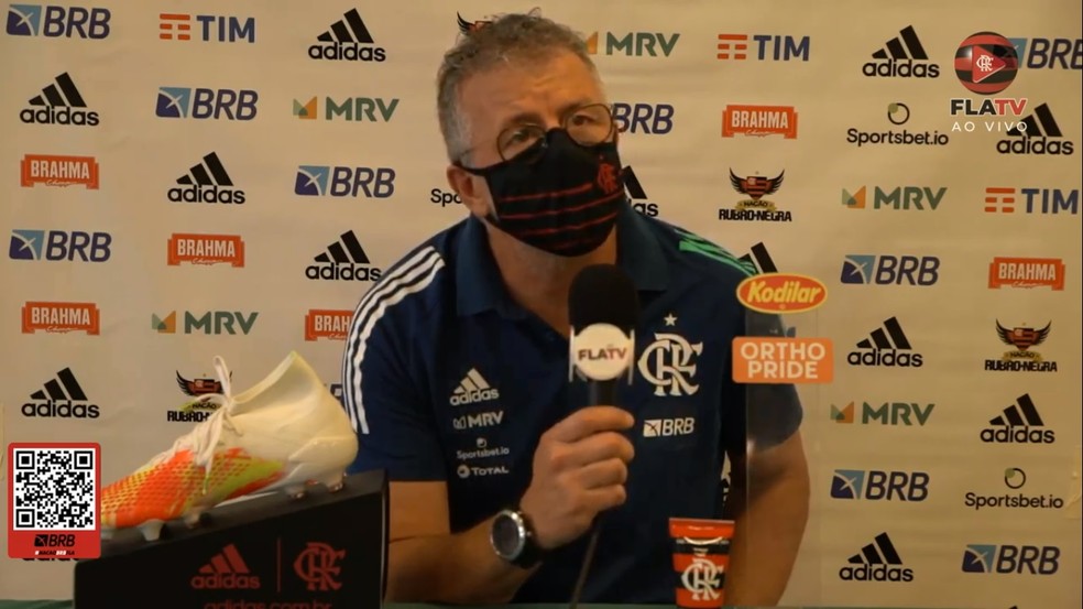 Jordi Guerrero elogiou garotada do Flamengo contra o Palmeiras — Foto: Reprodução