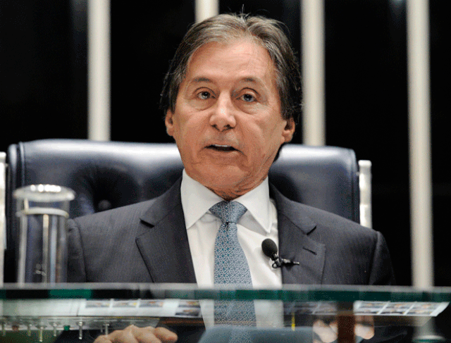 O presidente do Senado, Eunício Oliveira, durante sessão no plenário (Foto: Edilson Rodrigues/Agência Senado)