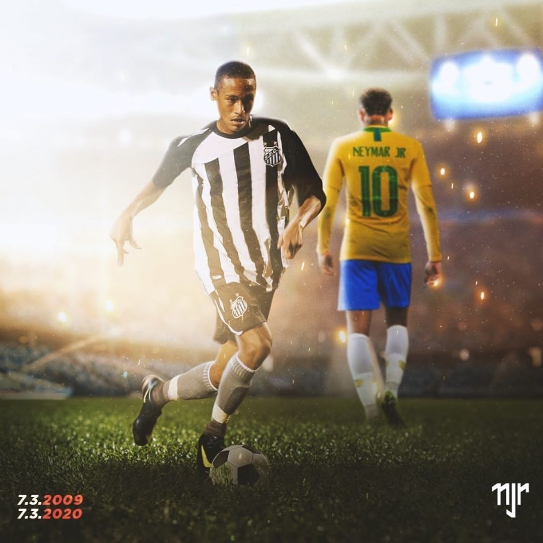 Neymar Jr comemora 11 anos como jogador profissional (Foto: Reprodução/Instagram)
