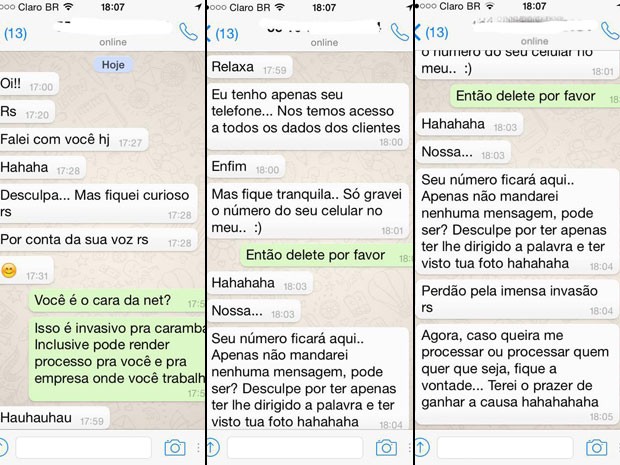 Teste de visão no celular e assédio por WhatsApp - Hoje no