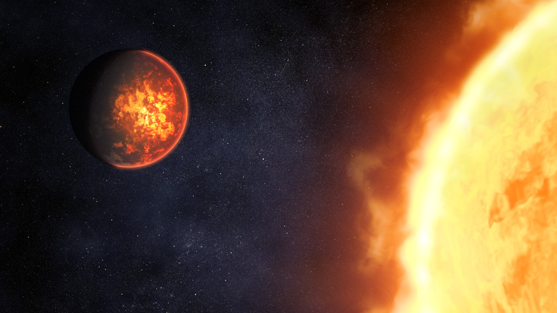 55 Cancri e, exoplaneta onde possivelmente chova lava (Foto: NASA, ESA, CSA, Dani Player (STScI))
