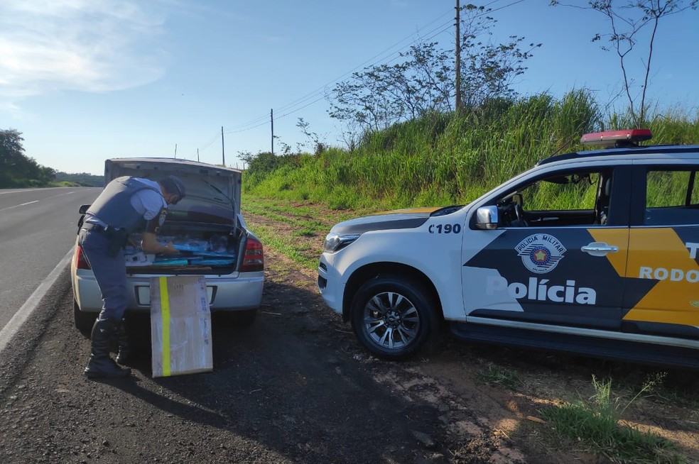 Mercadorias oriundas do Paraguai foram apreendidas pela polícia — Foto: Polícia Rodoviária 