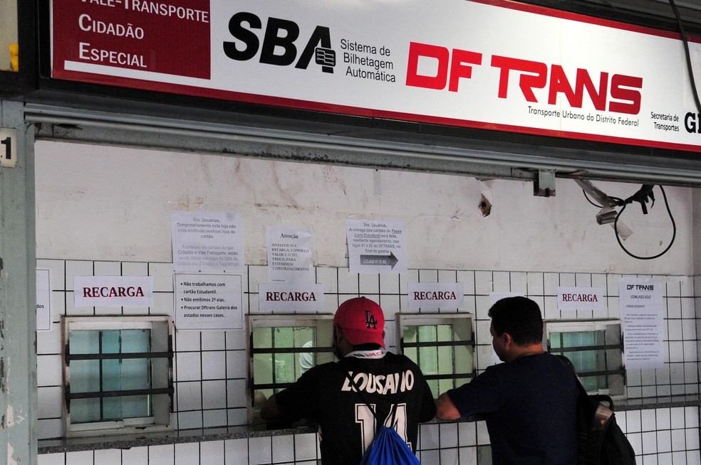 Posto do Sistema de Bilhetagem do DFTrans — Foto: Renato Araújo/Agência Brasília
