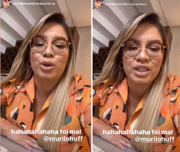 Marília Mendonça se desculpa por gafe com Murilo Huff (Foto: Reprodução/Instagram)