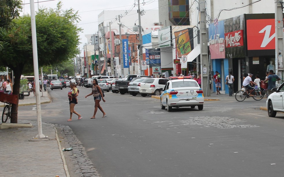 Centro de Petrolina. (Foto: Amanda Franco/G1)