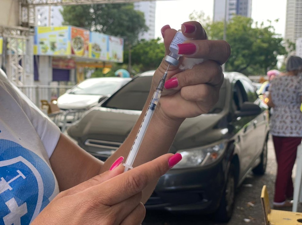 Vacina contra a Covid em Natal  — Foto: Kleber Teixeira/Inter TV Cabugi
