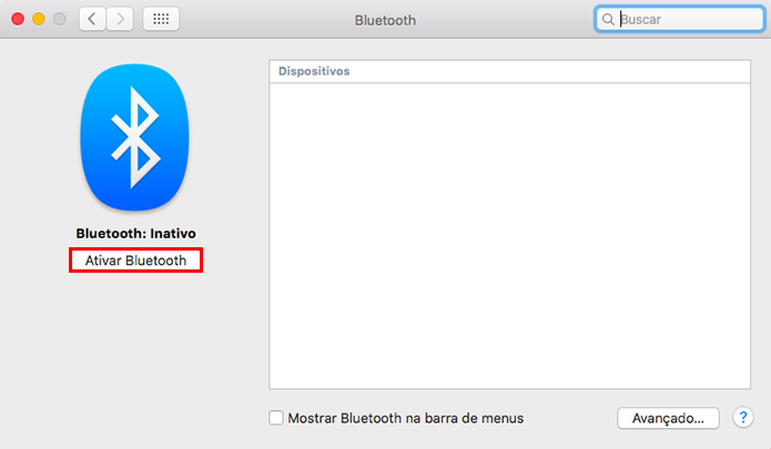 Ative o Bluetooth no Mac (Foto: Reprodução/Paulo Alves)