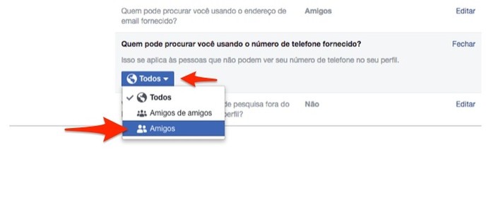 Altere a privacidade de um celular agregado em uma conta do Facebook (Foto: Reprodução/Marvin Costa) Altere a privacidade de um celular agregado em uma conta do Facebook (Foto: Reprodução/Marvin Costa)