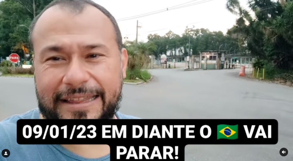 Ramiro dos Caminhoneiros convoca para atos golpistas em Brasília — Foto: Instagram/Reprodução