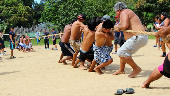 Jogos indígenas no AM: Cabo de guerra e arco e flecha são atrações | globoesporte.com