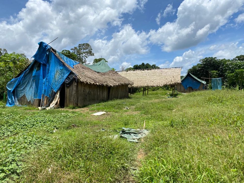 Aracaça, na Terra Yanomami, antes de ser queimada — Foto: Considi-YY/Divulgação