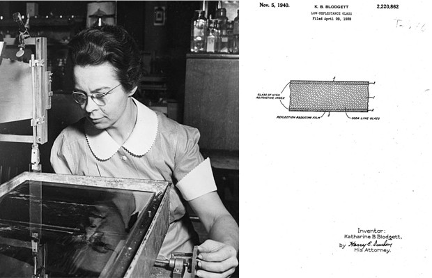Katharine Burr Blodgett revolucionou a ciência e o cinema ao criar o 'vidro invisível' (Foto: Wikimedia Commons, Google Patents)
