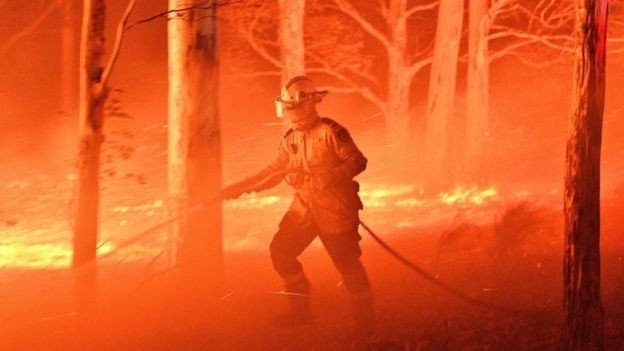 BBC - Os incêndios na Austrália deixaram milhões de hectares arrasados por chamas (Foto: AFP via BBC)