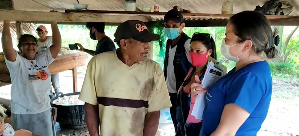 O agricultor Sebastião Martins, de 68 anos, não aceitou receber o imunizante na zona rural de Cruzeiro do Sul — Foto: Reprodução/Rede Amazônica Acre