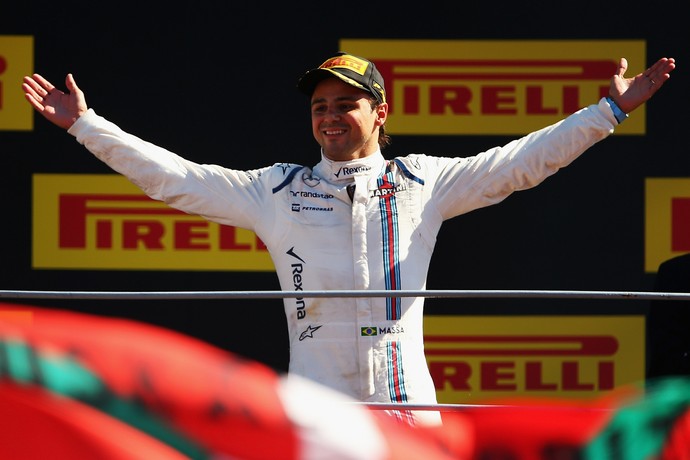 Felipe Massa celebra pódio no GP da Itália (Foto: Getty Images)