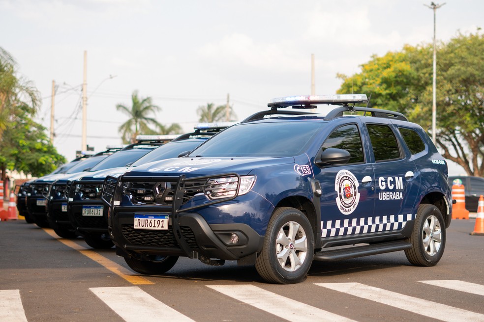 Guarda Civil recebe novas viaturas em uberaba — Foto: Prefeitura de Uberaba/Divulgação