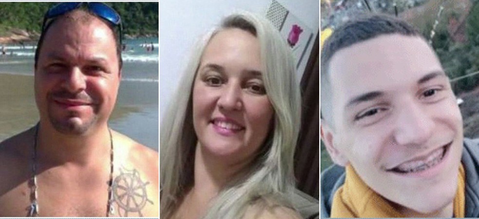 Romuyuki, Flaviana e Juan foram encontrados carbonizados no ABC — Foto: Reprodução/TV Globo