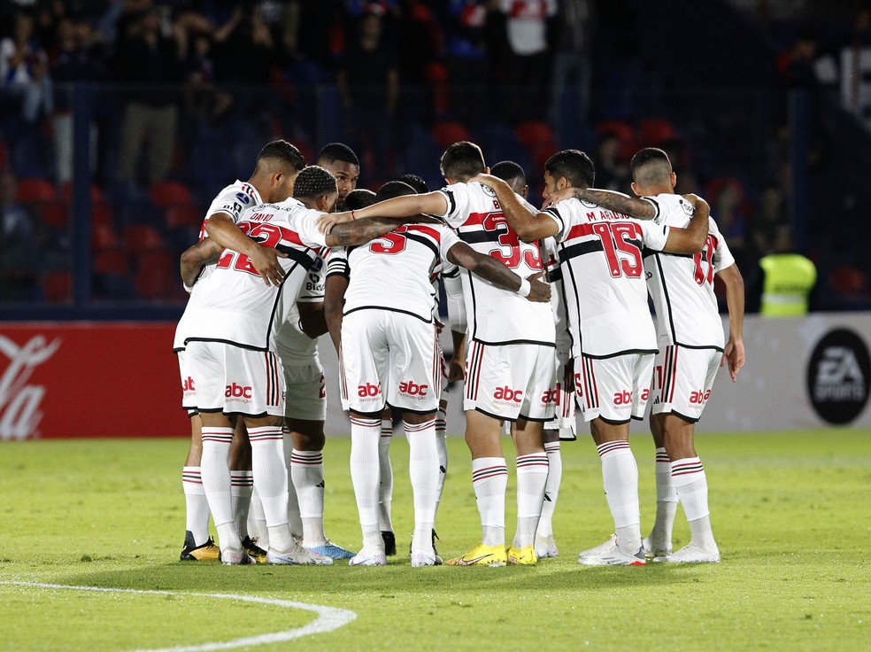 São Paulo jogou contra o Tigre na última quinta-feira, na Argentina — Foto: Rubens Chiri/Saopaulofc.net