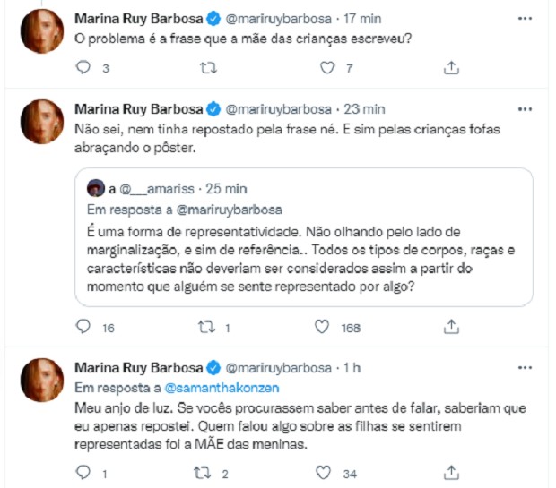 Marina Ruy Barbosa rebate críticas (Foto: Reprodução/Twitter)