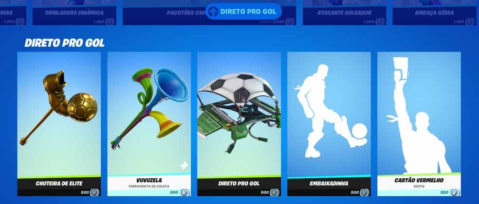 Acessórios Direto Pro Gol — Foto: Reprodução/Epic Games