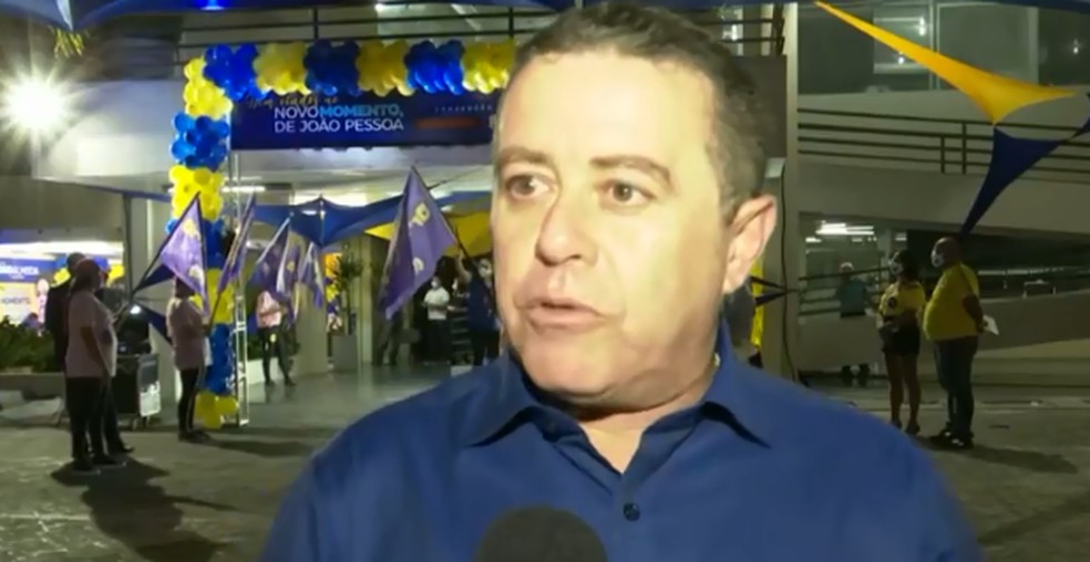 Solidariedade oficializa a candidatura de João Almeida à Prefeitura de João Pessoa — Foto: TV Cabo Branco/Reprodução
