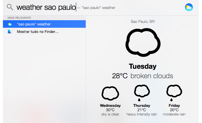 Use o app Weather para saber o clima de sua cidade (Foto: Reprodução/Paulo Alves)