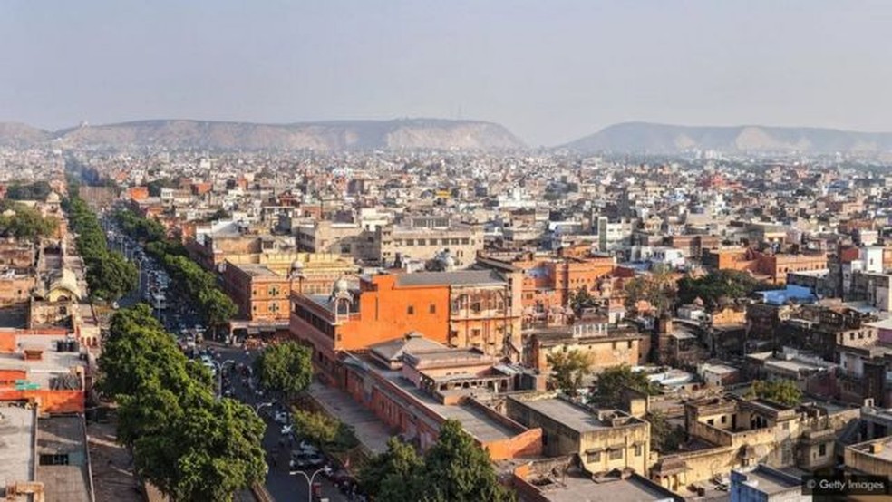 Na cidade de Jaipur, na Índia, as temperaturas chegam a mais de 40°C no verão — Foto: Getty Imagess via BBC