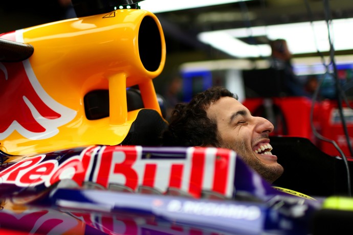 Daniel Ricciardo e seu indefectível sorriso - GP do Brasil (Foto: Getty Images)