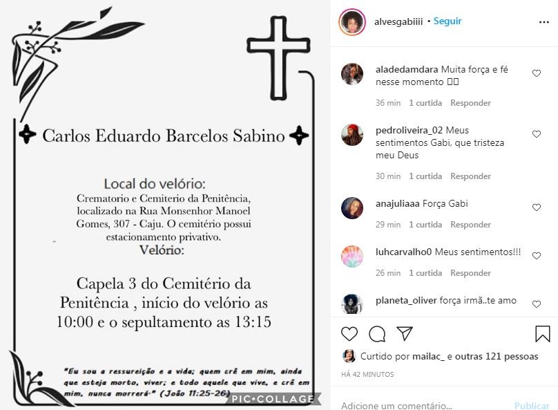 Viúva de Cadu Barcellos confirma velório e sepultamento do cineasta (Foto: Reprodução / Instagram)