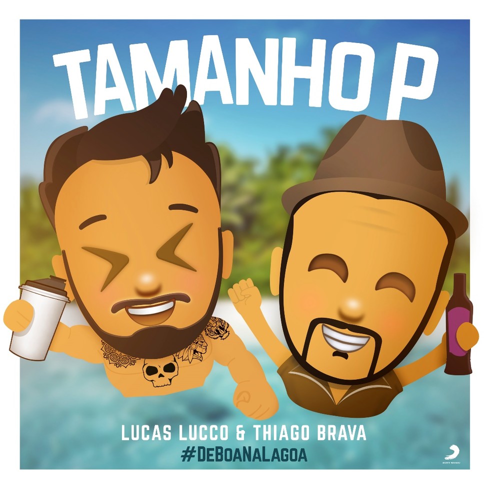 Capa do single 'Tamanho P', de Lucas Lucco e Thiago Brava (Foto: Divulgação / Sony Music)